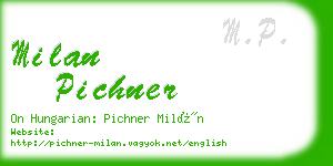 milan pichner business card